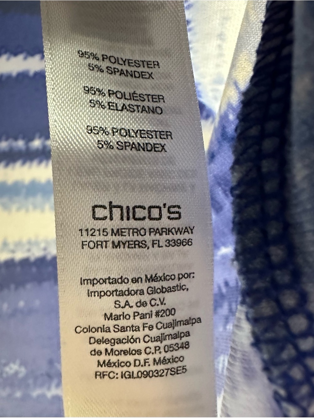 Chico’s Easywear Women’s Top Artisan Size 0 Blue Stripe Nautical Costal Grandma - Picture 8 of 8